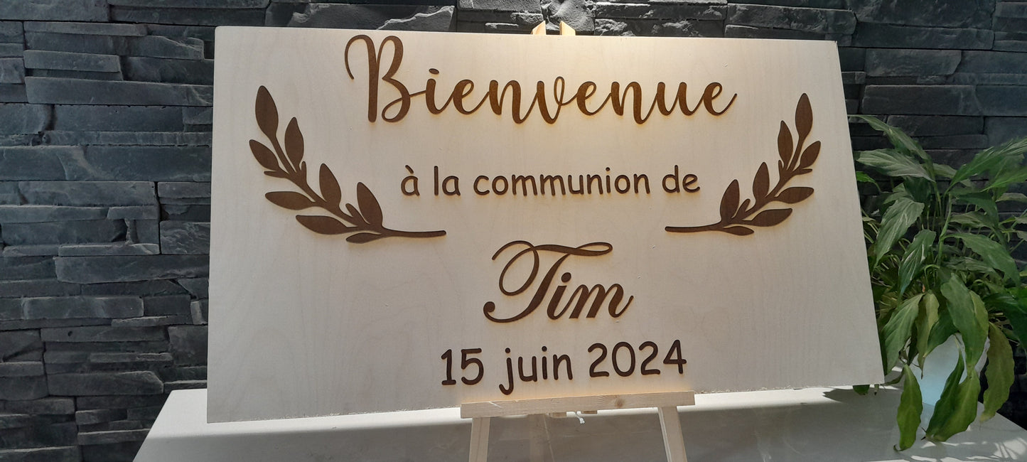 Tableau de bienvenue