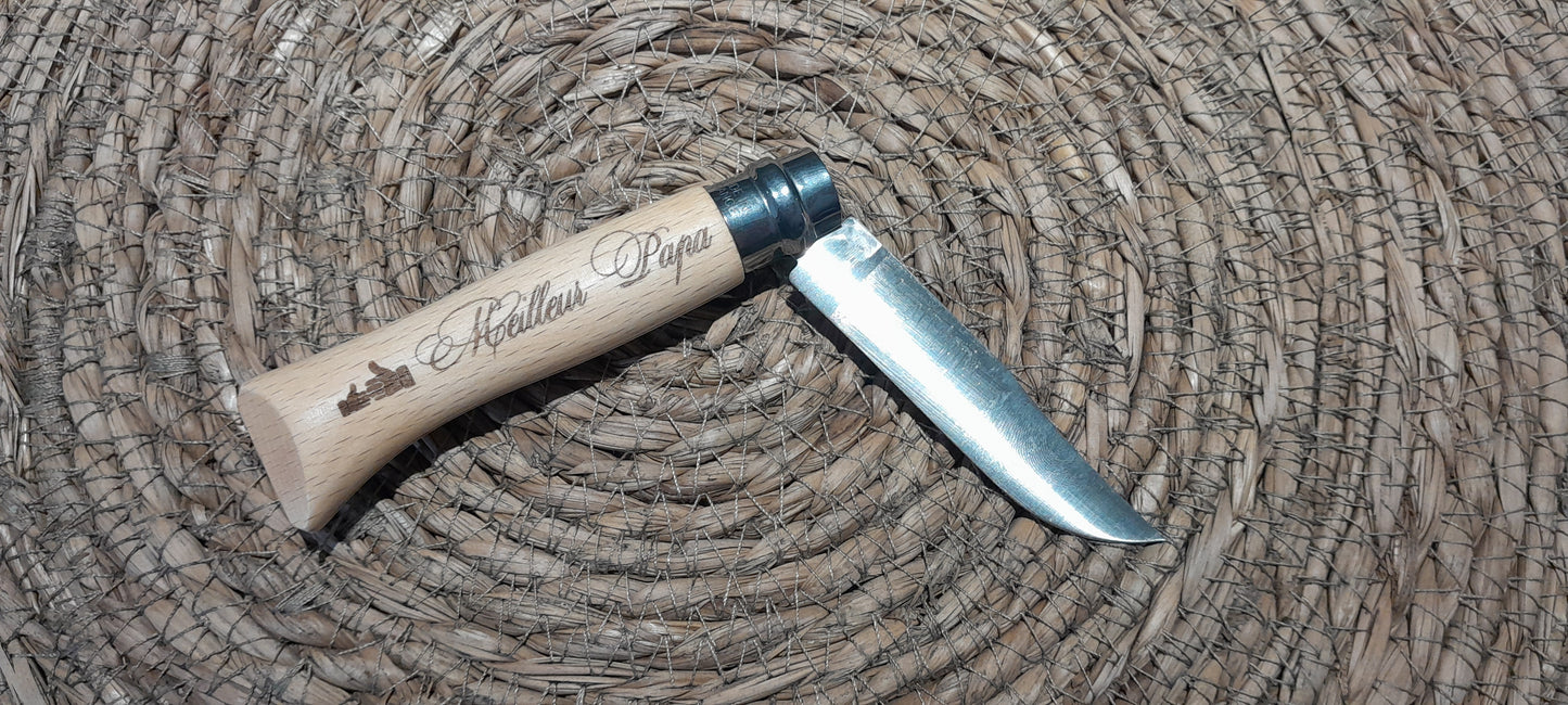 Opinel n°8 Inox à personnaliser