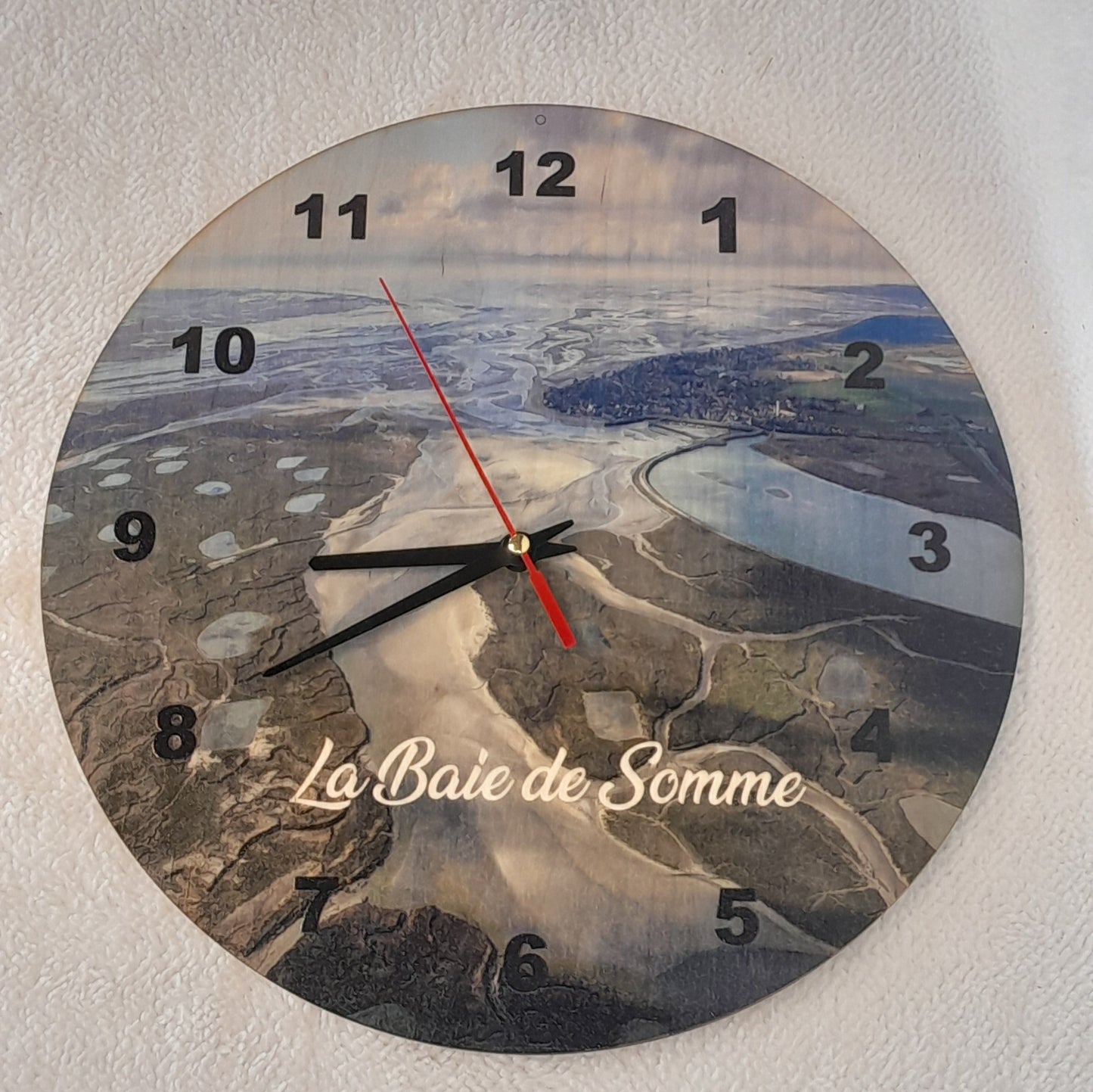 Horloge murale personnalisée – Photo sur bois