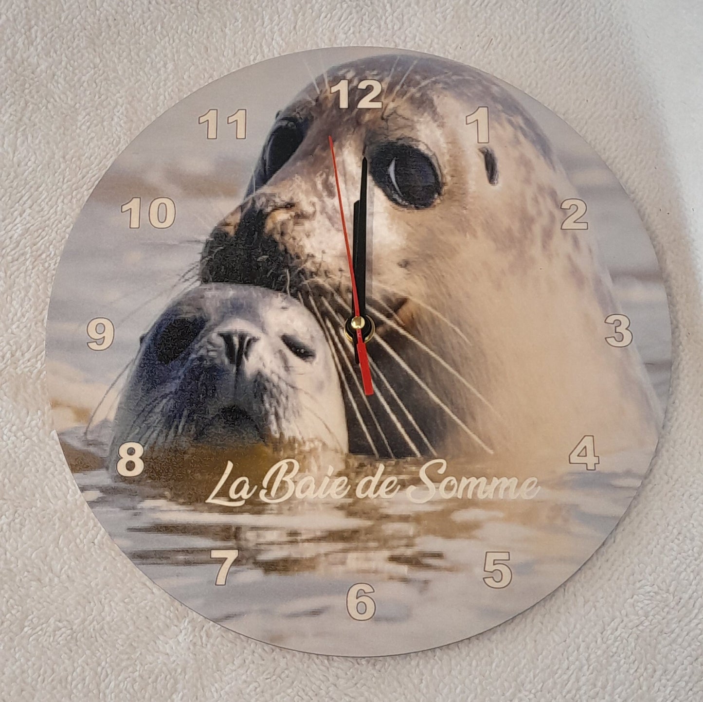 Horloge murale personnalisée – Photo sur bois