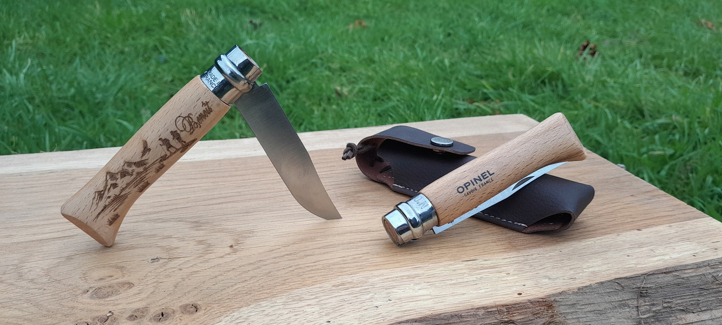Opinel n°8 + étui cuir