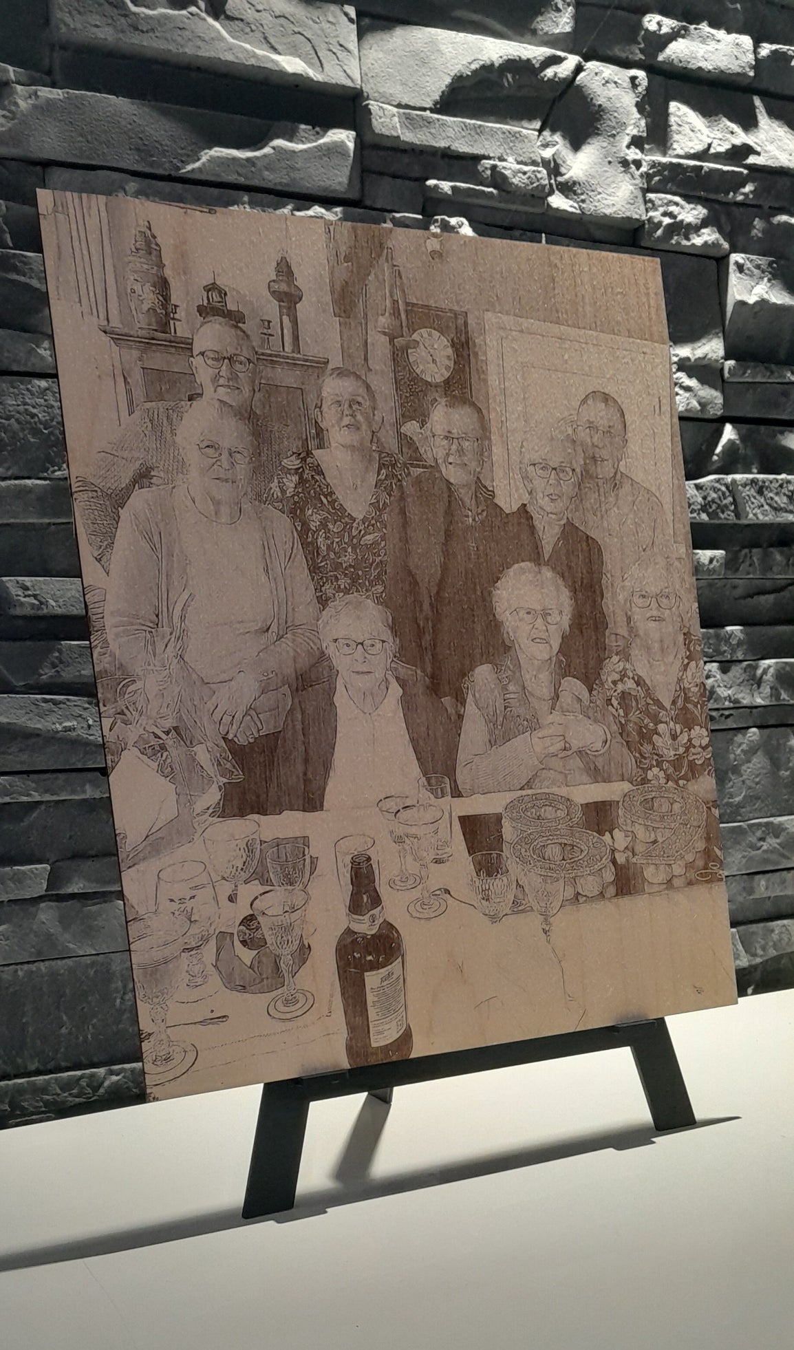 Gravure photo sur bois