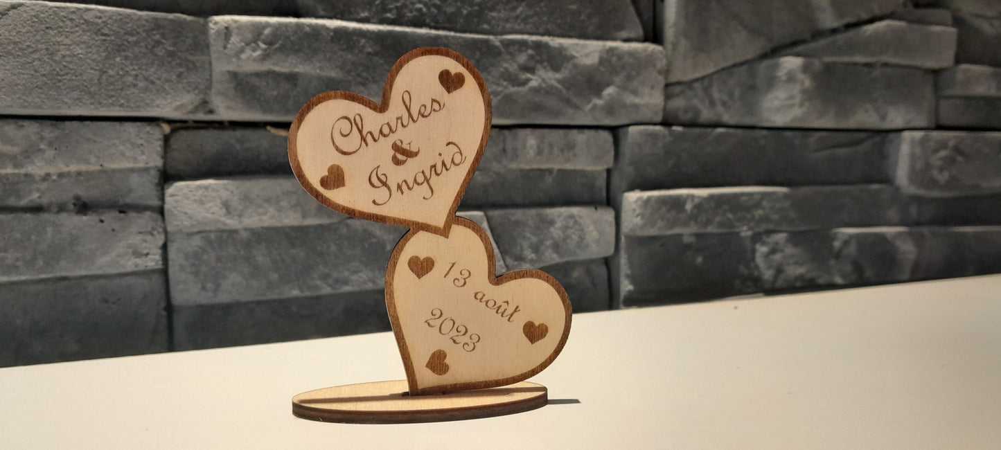 Marque place cœur mariage