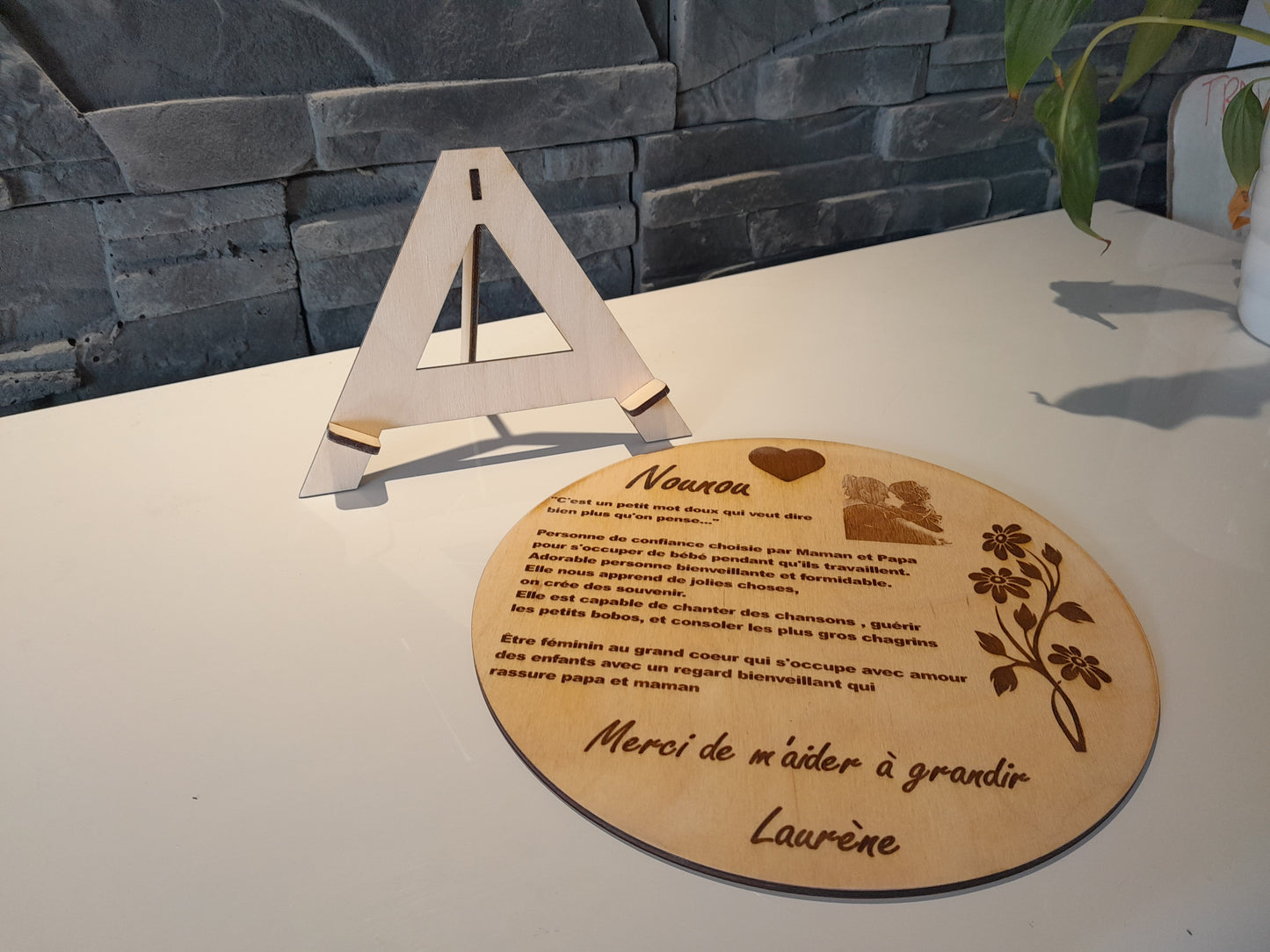 Plaque de remerciement Nounou