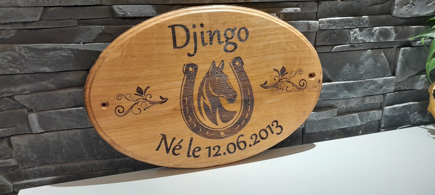 Plaques en chêne
