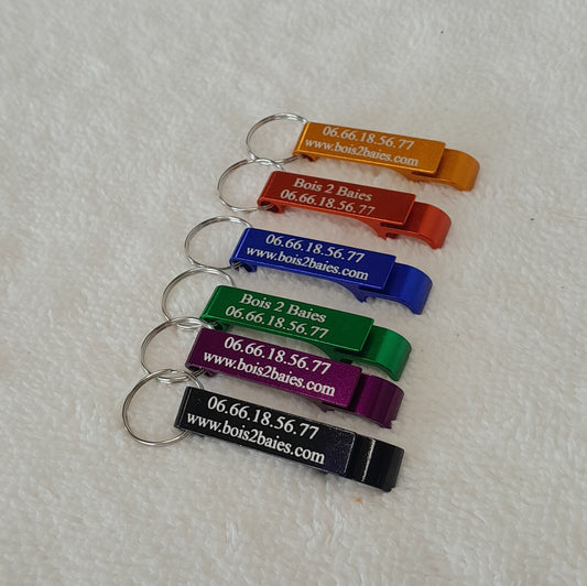 Porte-clés décapsuleur personnalisable