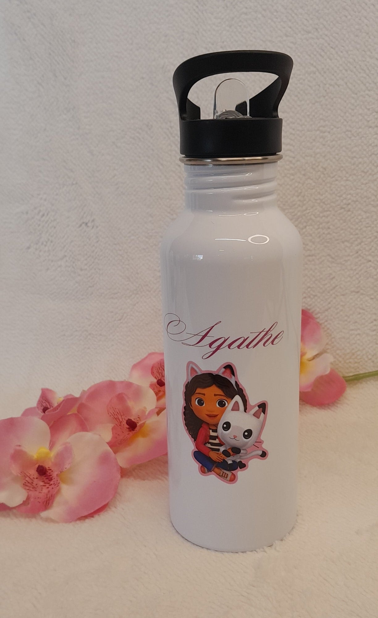 Gourde en acier inoxydable - Collerette